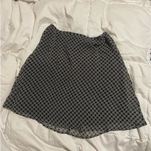 New York & Company lined zipped dressy a-line patterned skirt